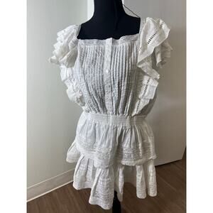 Elegant White Ruffled Dress